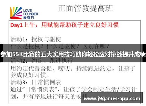参加55K比赛的五大实用技巧助你轻松应对挑战提升成绩